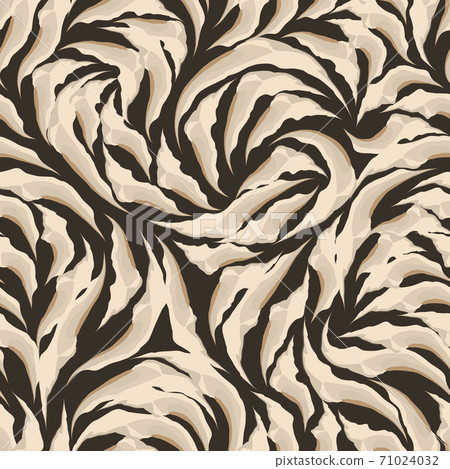 Seamless pattern of abstract tricolor torn shapes. Texture for fabrics or wrapping paper. 71024032