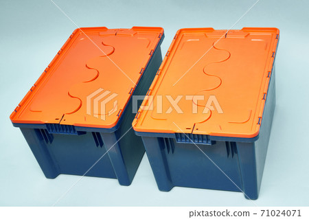 Plastic storage boxes. Boxes for the delivery of products. Orderly storage. Plastic storage boxes. Boxes for the delivery of products. Orderly storage. 71024071