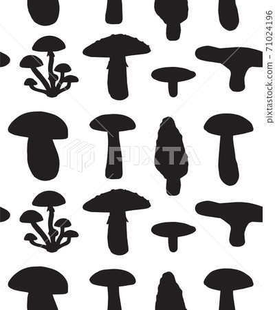 Vector seamless pattern of mushroom silhouette Vector seamless pattern of mushroom silhouette 71024196