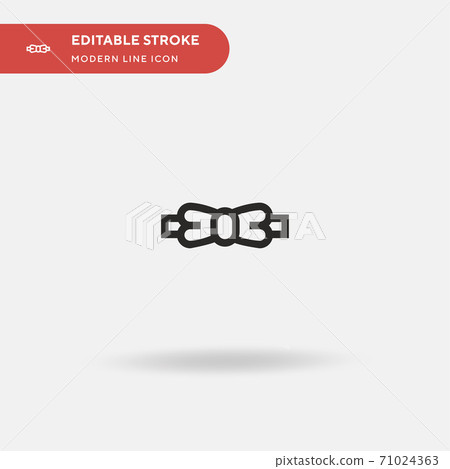 Bow Tie Simple vector icon. Illustration symbol design template for web mobile UI element. Perfect color modern pictogram on editable stroke. Bow Tie icons for your business project Bow Tie Simple vector icon. Illustration symbol design template for web mobile UI element. Perfect color modern pictogram on editable stroke. Bow Tie icons for your business project 71024363