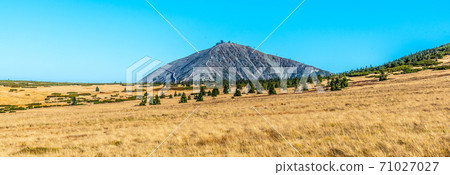 Snezka - the highest mountain of Czech Republic. Krkonose National Park, Giant Mountains Snezka - the highest mountain of Czech Republic. Krkonose National Park, Giant Mountains 71027027