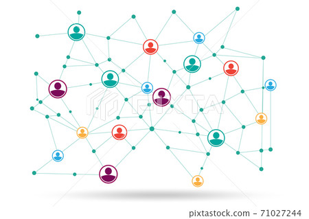 Social network concept with people connecting Social network concept with people connecting 71027244