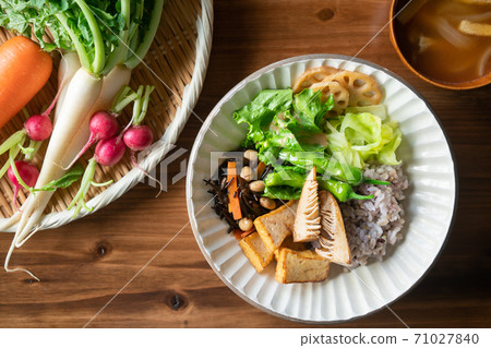 Japanese style Buddha bowl vegan food 71027840