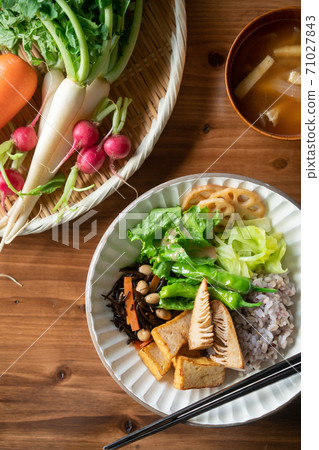 Japanese style Buddha bowl vegan food Japanese style Buddha bowl vegan food 71027843