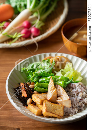 Japanese style Buddha bowl vegan food Japanese style Buddha bowl vegan food 71027844