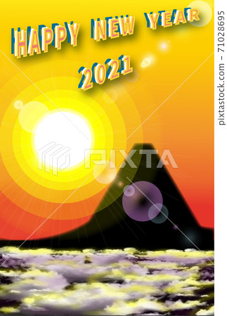 2021 New Year's card (sunrise of Mt. Fuji) Happy New Year 2021 New Year's card (sunrise of Mt. Fuji) Happy New Year 71028695