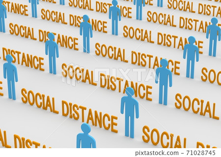 Social distance - Stock Illustration [71028745] - PIXTA