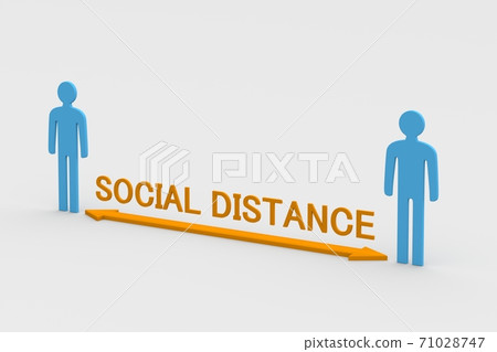 Social distance - Stock Illustration [71028747] - PIXTA