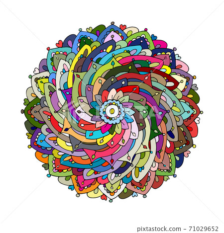 Mandala ornament, hand made sketch for your design 71029652