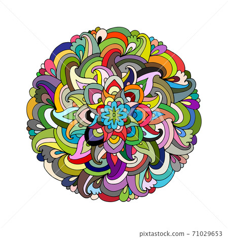 Mandala ornament, colorful pattern for your design 71029653