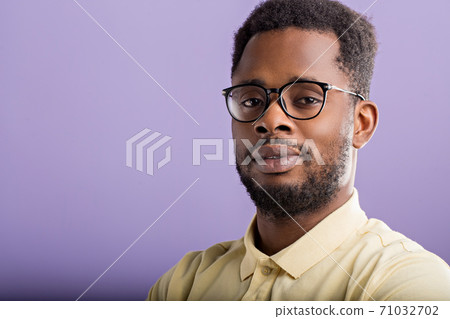 Closeup portrait of american man indoor Closeup portrait of american man indoor 71032702