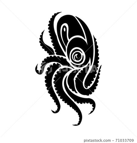 Tribal fish - sea monster svg digital download Vector Image