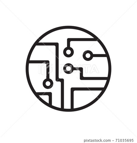 Circuit board, technology vector icon. For your web site design, logo, app, UI. Vector illustration Circuit board, technology vector icon. For your web site design, logo, app, UI. Vector illustration 71035695