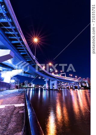 Night view of Ryogoku Junction 71035781