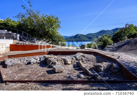 Ruins of ancient stageira city in Halkidiki, Greece Ruins of ancient stageira city in Halkidiki, Greece 71036740
