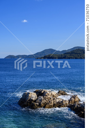 Ruins of ancient stageira city in Halkidiki, Greece 71036750