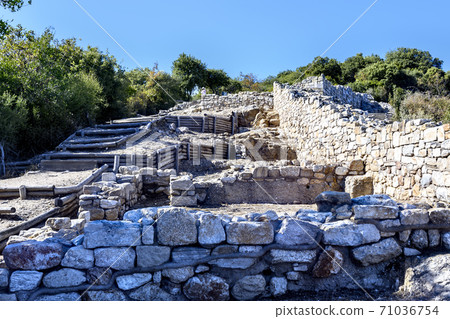 Ruins of ancient stageira city in Halkidiki, Greece Ruins of ancient stageira city in Halkidiki, Greece 71036754
