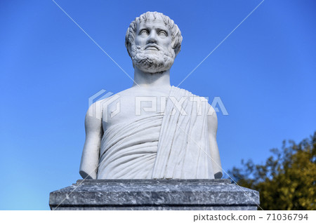 Statue of Aristotle in Olympiada village, Halkidiki, Greece 71036794