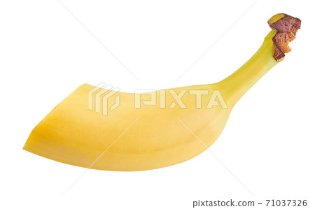 half banana on a white isolated background 71037326