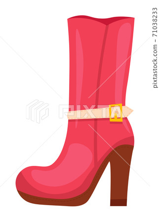 Demi boot or winter footwear for woman on white Demi boot or winter footwear for woman on white 71038233