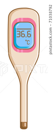 Isolated electronic thermometer showing 36.6&hellip; - Stock Illustration
