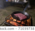 Night BBQ camping meal 71039738