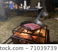Night BBQ camping meal 71039739