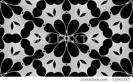 Beauty dark, monochrome floral texture with complex design ornate Beauty dark, monochrome floral texture with complex design ornate 71041187