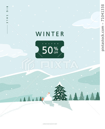 winter, shopping,banner, discount, sale, event, template 71041338