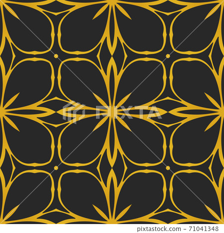 Regal pattern with golden and black color, luxury pattern Regal pattern with golden and black color, luxury pattern 71041348