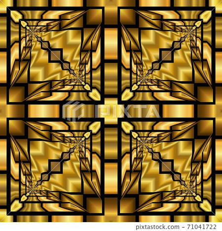 Golden luxury seamless pattern with simple geometric ornate for brand, product, gift or card background Golden luxury seamless pattern with simple geometric ornate for brand, product, gift or card background 71041722