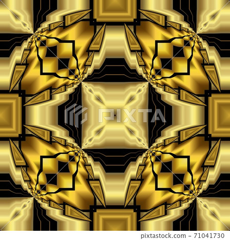 Golden luxury seamless pattern with simple geometric ornate for brand, product, gift or card background 71041730