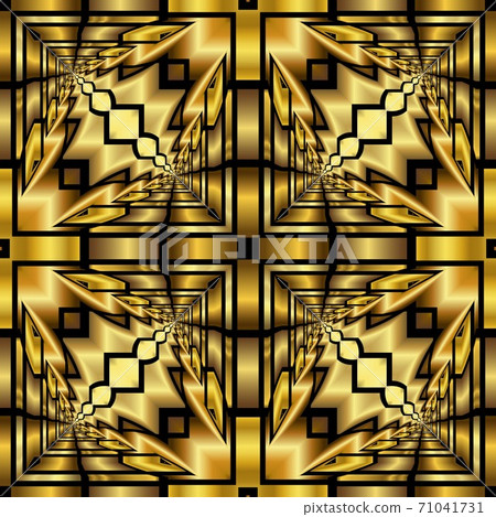 Golden luxury seamless pattern with simple geometric ornate for brand, product, gift or card background Golden luxury seamless pattern with simple geometric ornate for brand, product, gift or card background 71041731