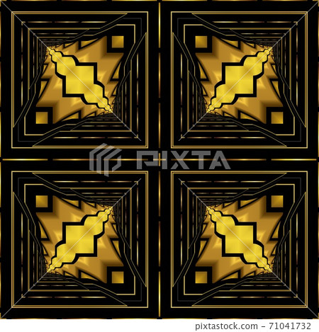 Golden luxury seamless pattern with simple geometric ornate for brand, product, gift or card background Golden luxury seamless pattern with simple geometric ornate for brand, product, gift or card background 71041732