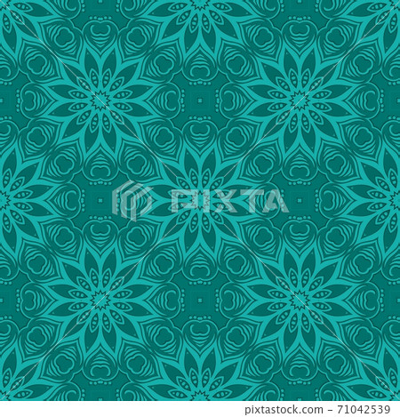 Blue, pattern floral geometric design for business card, invitation, template cover design Blue, pattern floral geometric design for business card, invitation, template cover design 71042539