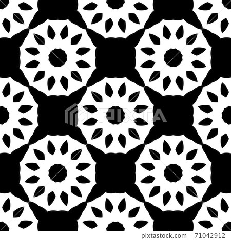 Black and white pattern with simple form, geometric texture, retro, vintage ornament Black and white pattern with simple form, geometric texture, retro, vintage ornament 71042912