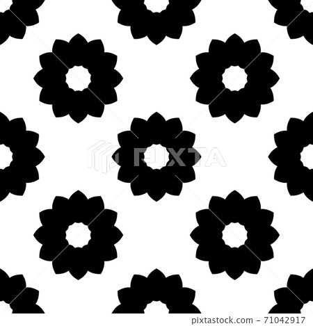 Black and white pattern with simple form, geometric texture, retro, vintage ornament Black and white pattern with simple form, geometric texture, retro, vintage ornament 71042917