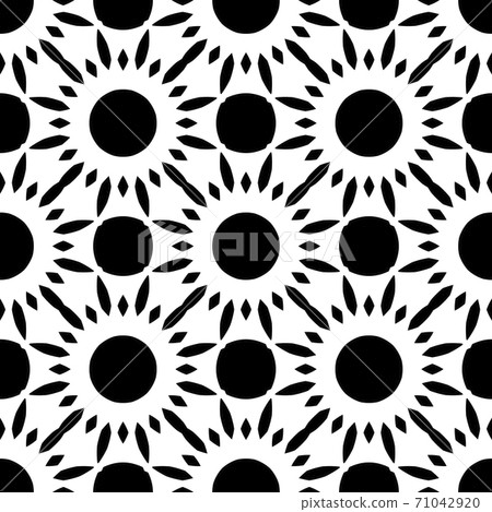 Black and white pattern with simple form, geometric texture, retro, vintage ornament Black and white pattern with simple form, geometric texture, retro, vintage ornament 71042920