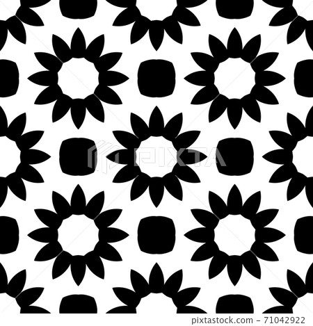 Black and white pattern with simple form, geometric texture, retro, vintage ornament Black and white pattern with simple form, geometric texture, retro, vintage ornament 71042922