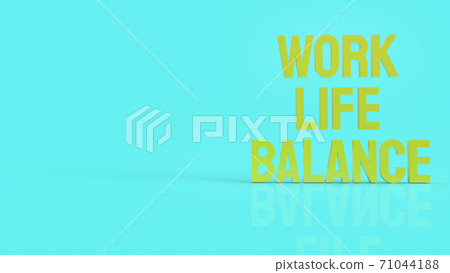 work life balance text 3d rendering. work life balance text 3d rendering. 71044188