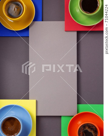 cup of coffee at abstract background 71044224