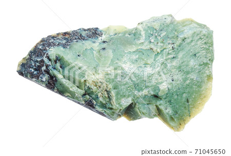 raw Teisky Jade (Hantigyrite) rock isolated raw Teisky Jade (Hantigyrite) rock isolated 71045650