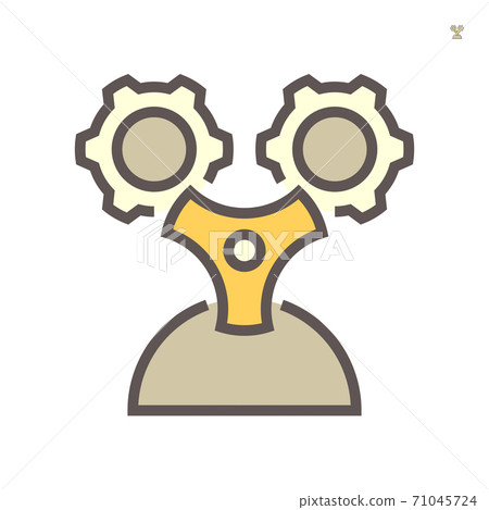 Pressure gauge and valve for gas tank vector icon. Pressure gauge and valve for gas tank vector icon. 71045724