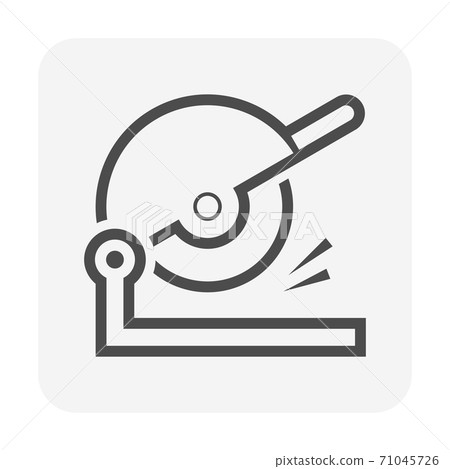 Disc cutting tool vector icon design. 71045726