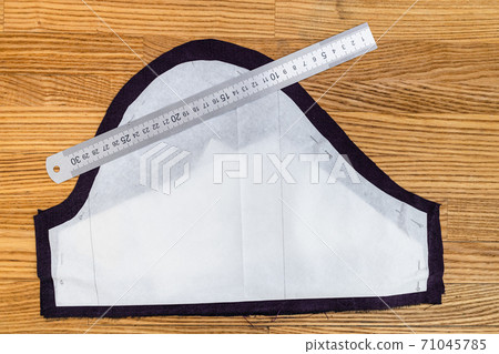 top view of one paper layout of sewing pattern top view of one paper layout of sewing pattern 71045785