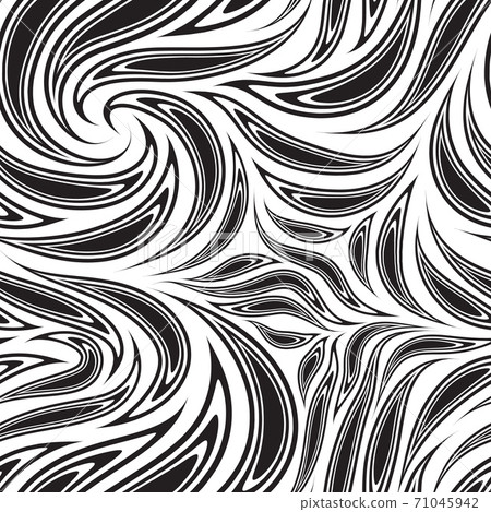 Seamless black vector pattern of cut smooth stripes or brush strokes. Flowing abstract texture for prints, textile Seamless black vector pattern of cut smooth stripes or brush strokes. Flowing abstract texture for prints, textile 71045942