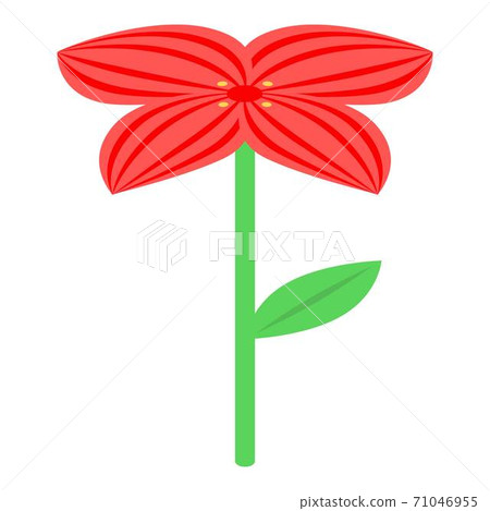 Mexican red flower icon, isometric style 71046955