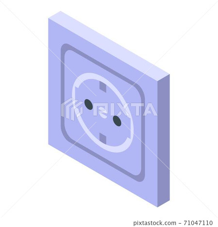 European socket icon, isometric style 71047110
