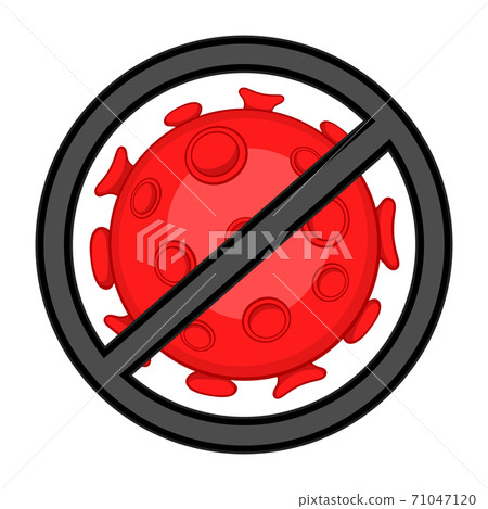 Stop coronavirus icon vector cartoon style 71047120