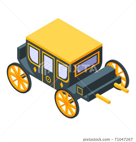 Luxury carriage icon, isometric style Luxury carriage icon, isometric style 71047267